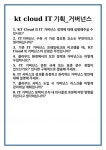 [면접] kt cloud IT기획_거버넌스 면접 질문 및 답변 합격 예문 기출 문항 최종 준비 자료