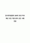 전사적자원관리 ERP의 효과 역사 특성 도입 지원 분야 선진 사례 전망