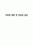 자유에 대한 첫 만남의 감상