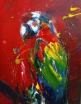 PARROT Painting by Muh Ilyas Ruhiyat | Saatchi Art South Korea