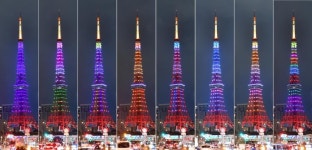 東京タワー、新ライトアップ　多彩な色や動きで魅了 - サッと見ニュース - 産経フォト 東京タワー、新ライトアップ　多彩な色や動きで魅了