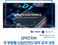 [대덕전자(주)] 각 부문별 신입(인턴)/경력 공개 채용 - 사람인