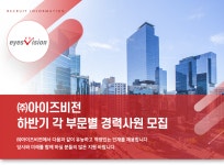[(주)아이즈비전] 하반기 각 부문별 경력사원 모집 - 사람인