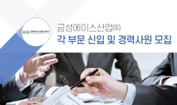 [금성에이스산업(주)] 금성에이스산업㈜ 각 부문 신입 및 경력사원 모집 - 사람인