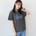 쉬즈팝 | 빈티지 무드 레터링 비즈 티셔츠 6766 레터링비즈라운드티