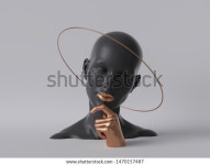 3d 렌더링, 여성 마네퀸 블랙 헤드 스톡 일러스트 1470157487 | Shutterstock