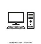 컴퓨터 아이콘PC 기호플랫 벡터 그림 스톡 벡터(로열티 프리) 260559368 | Shutterstock