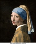 요하네스 Vermeer의 소녀 진주 귀걸이 (1665년 스톡 일러스트 2516344765 | Shutterstock