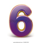 Number Six 6 Purple Font Yellow 스톡 일러스트 1168967185 | Shutterstock