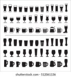 맥주 잔맥주 안경, 실루엣벡터 그림 스톡 벡터(로열티 프리) 499405078 | Shutterstock