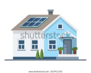 Small House Solar Panels On Roof 스톡 일러스트 1029911392 | Shutterstock
