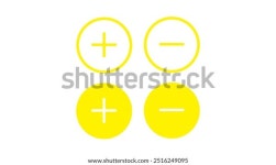 더하기 및 빼기 아이콘의 기호 스톡 일러스트 2516249095 | Shutterstock