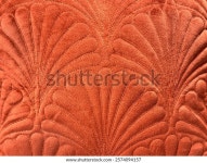 오렌지 레드 패브릭 컬러로 바다 쉘 스톡 사진 2574094157 | Shutterstock