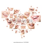 완벽한 미소의 심장 콜라주 건강한 하얀 스톡 사진 153792308 | Shutterstock