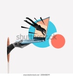 한 남자가 노트북 화면 속으로 뛰어든다. 스톡 사진 2508408299 | Shutterstock