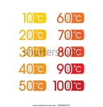 섭씨 10, 20, 30, 40, 50, 스톡 벡터(로열티 프리) 2388840221 | Shutterstock
