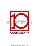 10 Years Anniversary Design Logotype Red 스톡 벡터(로열티 프리) 1020534793 | Shutterstock