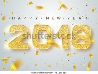 2018 새해를 축하합니다.금수 떨어지는 빛나는 색종이 스톡 벡터(로열티 프리) 661254364 | Shutterstock