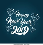 2019 Happy New Years Dark Blue 스톡 벡터(로열티 프리) 1263160621 | Shutterstock