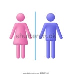 3D 화장실 아이콘. 여자와 남자 아이콘. 스톡 벡터(로열티 프리) 2431374461 | Shutterstock