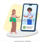아라비아 여성 토크닥터 헬스케어 모바일 애플리케이션 스톡 벡터(로열티 프리) 2249908373 | Shutterstock