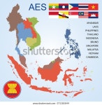 AEC(Asean Economics Community) 맵 스톡 벡터(로열티 프리) 371185844 | Shutterstock