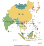 Asia Map Country Label 스톡 벡터(로열티 프리) 1300118035 | Shutterstock