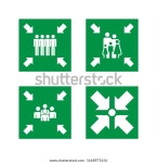 방송국 표지판어셈블리 지점을 대피하기 위해 나타내는 스톡 벡터(로열티 프리) 1668971656 | Shutterstock