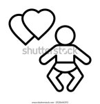 아기 블리스 아이콘 라인 벡터 일러스트 스톡 벡터(로열티 프리) 2520644393 | Shutterstock