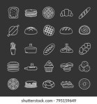 Food Drinks Linear Icons Set Vector 스톡 벡터(로열티 프리) 281897552 | Shutterstock