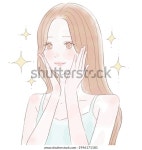 피부가 아름다운 여자피부 관리 이미지하얀 배경에 스톡 벡터(로열티 프리) 1996171181 | Shutterstock