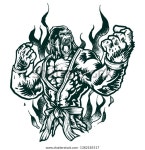 Black White Jiu-jitsu Gorilla Martial Art 스톡 벡터(로열티 프리) 1382185517 | Shutterstock