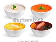 국수 가스파초 생선 수프와 국물 푸리로 스톡 벡터(로열티 프리) 1278713806 | Shutterstock