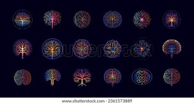 뉴런의 연결을 나타내는 뇌 신경망 아이콘 스톡 벡터(로열티 프리) 2361573889 | Shutterstock