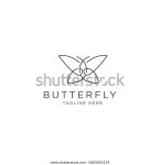 나비 선 로고 디자인 템플릿 - 스톡 벡터(로열티 프리) 1883696134 | Shutterstock