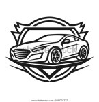 자동차 라인 아트 로고 디자인 스톡 벡터(로열티 프리) 2490725727 | Shutterstock