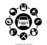 자동차 서비스 센터. 차 조심해 수리해 스톡 벡터(로열티 프리) 2483970127 | Shutterstock