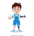 의족과 팔을 가진 아이 스톡 벡터(로열티 프리) 2291966913 | Shutterstock
