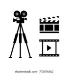 Movie Projector Clapperboard Icons Retro Cinema 스톡 벡터(로열티 프리) 1325778365 | Shutterstock