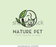 원형 자연 애완동물 로고 디자인 스톡 벡터(로열티 프리) 1315633709 | Shutterstock