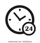 24 Hours Icon Clock On White 스톡 벡터(로열티 프리) 1557653612 | Shutterstock