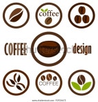 Coffee Bean Symbols Design Vector Icons 스톡 벡터(로열티 프리) 93926671 | Shutterstock