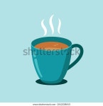 커피나 찻잔 머그잔의 증발증기의 플랫 그림 스톡 벡터(로열티 프리) 2412238413 | Shutterstock