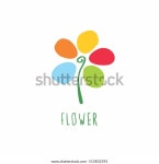 색상이 지정된 추상 벡터 플라워 아이콘 스톡 벡터(로열티 프리) 553832392 | Shutterstock