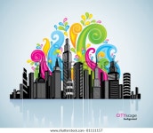 화려한 파노라마 도시. 스톡 벡터(로열티 프리) 81111157 | Shutterstock