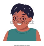 안경을 쓴 귀여운 소년 미소. 안경, 스톡 벡터(로열티 프리) 2509460323 | Shutterstock