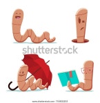 귀여운 만화가에는 책과 우산이 있다.흰색 배경에 스톡 벡터(로열티 프리) 750830203 | Shutterstock