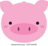 귀여운 돼지 얼굴 일러스트 레이 션, 스톡 벡터(로열티 프리) 2702726535 | Shutterstock