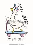 Cute Silly Goose On Loose Ride 스톡 벡터(로열티 프리) 2595576475 | Shutterstock