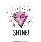 다이아몬드가 달린 귀여운 티셔츠 스톡 벡터(로열티 프리) 1415207936 | Shutterstock